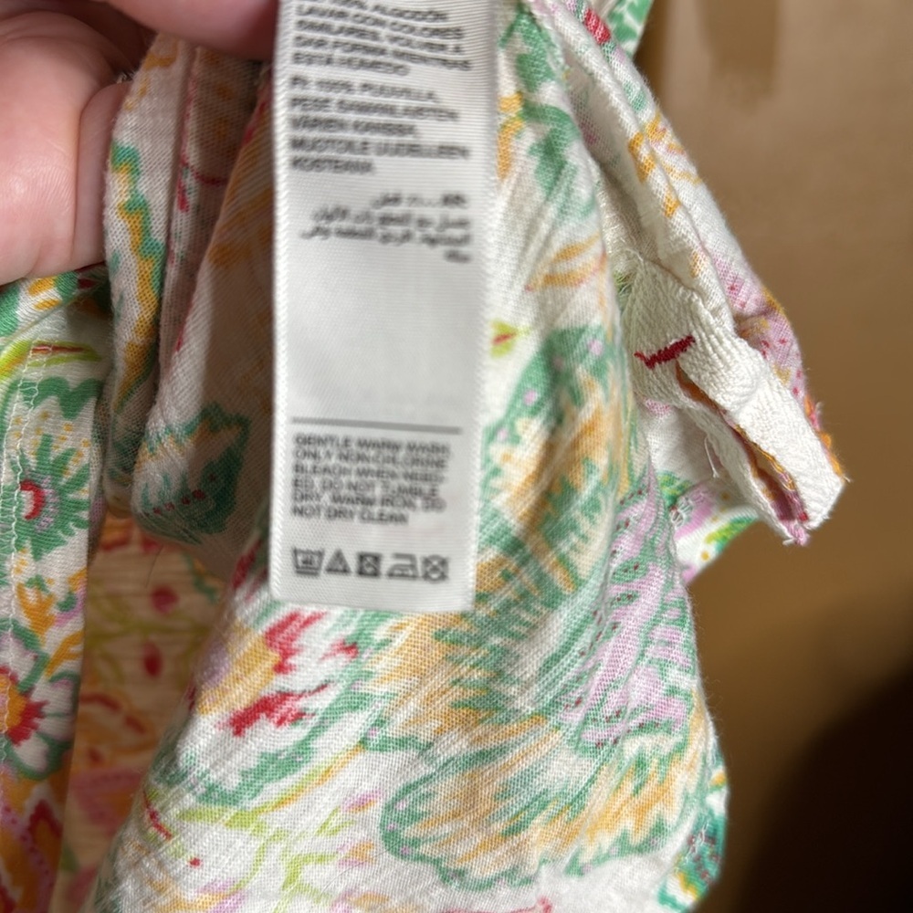 FAT FACE WOMEN'S SHORT SLEEVE MAGGIE V-NECK T-SHIRT IN MULTI FLORAL SIZE 16 - Picture 10 of 11